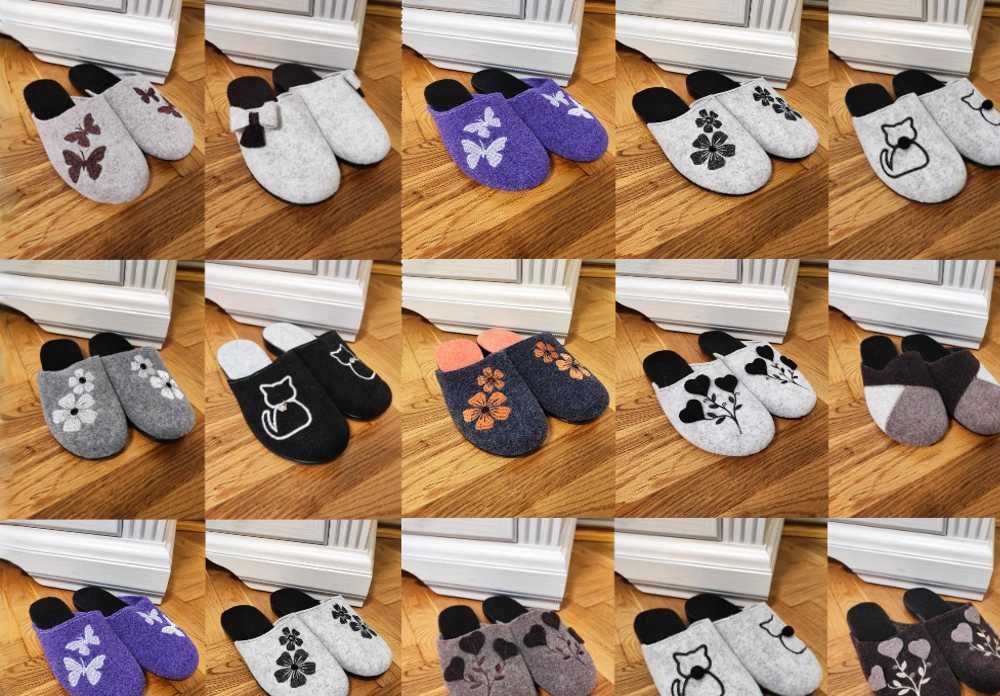 Жіночі Войлочні тапочки домашні  капці  фетрові войлочные повсть 36-41