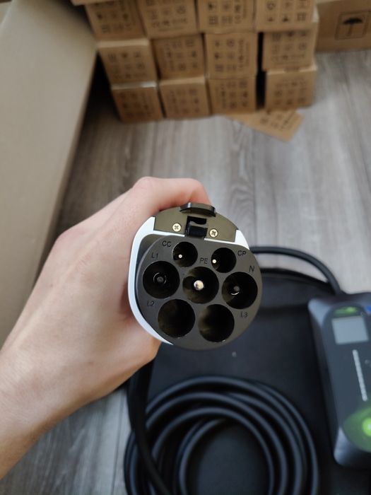 Зарядка New charger 7kw GBT 32A wifi гбт 3 / 5 метрів +32А авто з Китаю розетка, сумка Type 1 Tesla Type 2