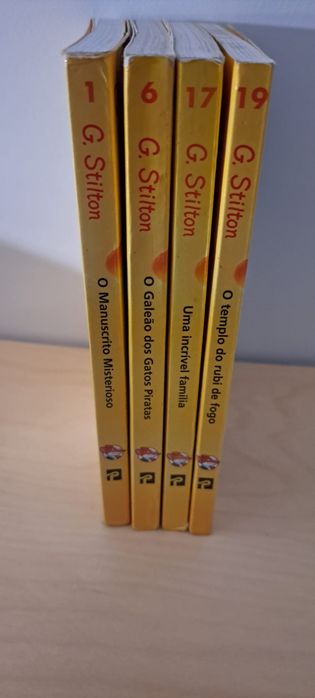 Livros "Geronimo Stilton" 1, 6, 17 e 19