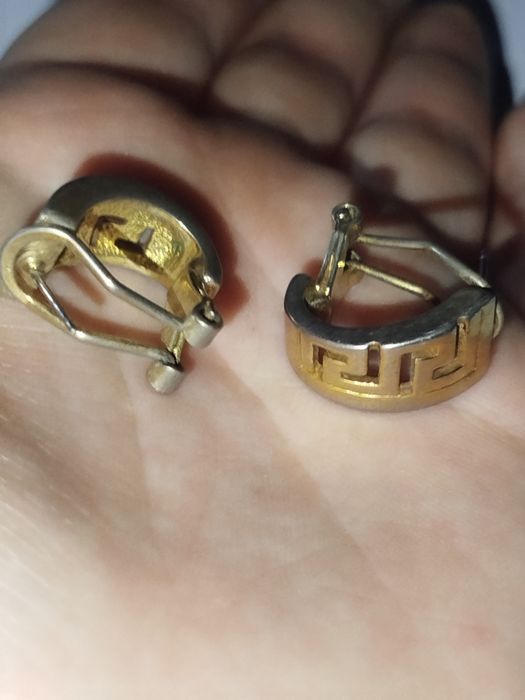 Стильные серьги «Versace» из медицинского золота (Xuping)