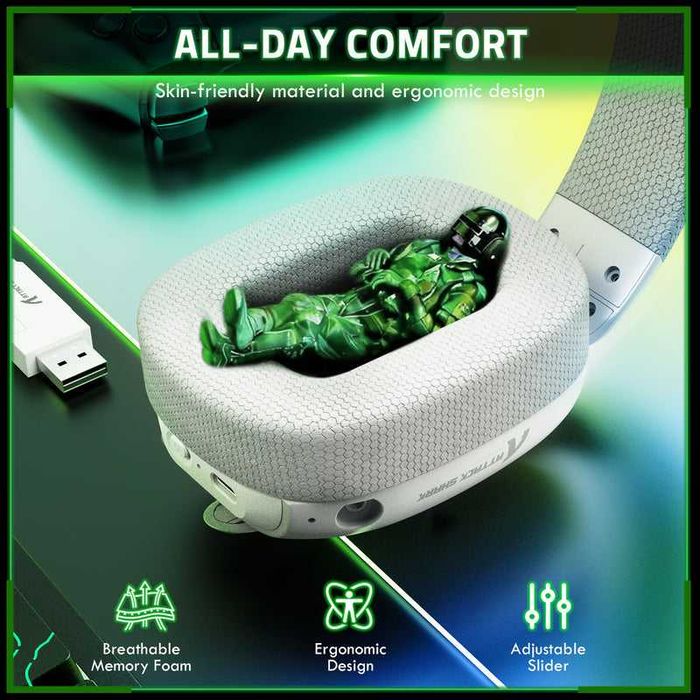 ‼️Attack Shark L80 PRO White игровые наушники с микрофоном‼️Гарантия‼️