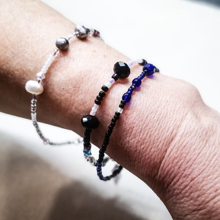 Piękna bransoletka perły słodkowodne + kryształki Swarovski