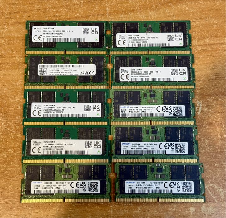 Оперативна память DDR5 32Gb SODIMM RAM DDR5-4800/5600