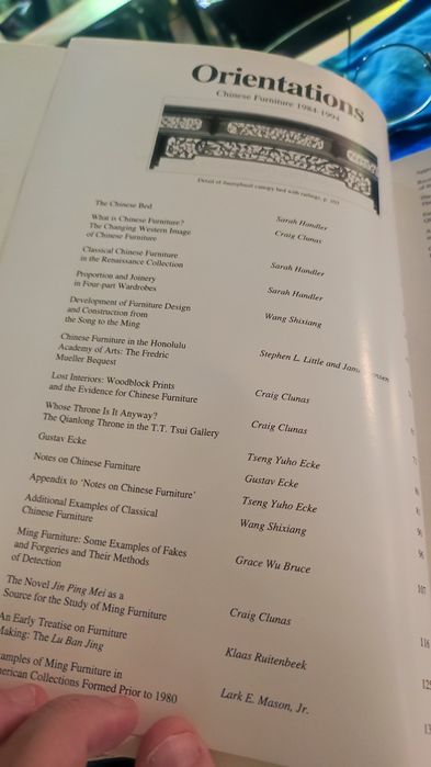 Chinese Furniture - Selected Articles from Orientations 1984 a 1994