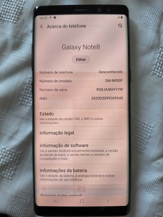 Samsung Galaxy Note 8 SM-N950F 64GB | Capa Spigen | Muito estimado