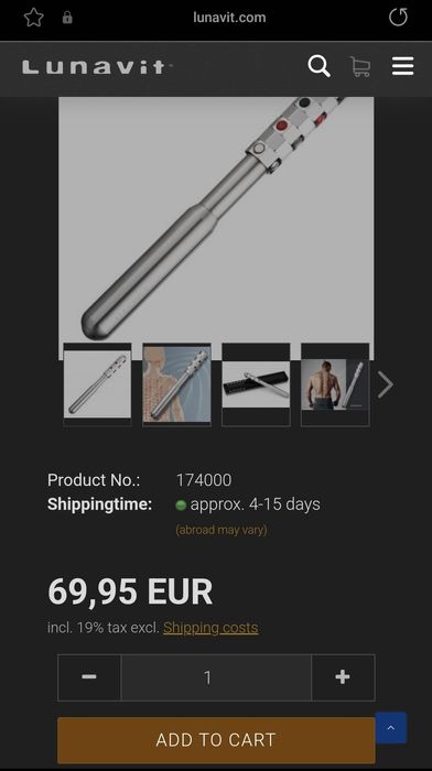 Масажер, електро-магнітний, німецький, Lunavit