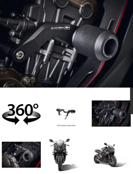 Крашпеды Honda CBR650R, CB650R  2019-2023, 2024-2026, Evotech Performance