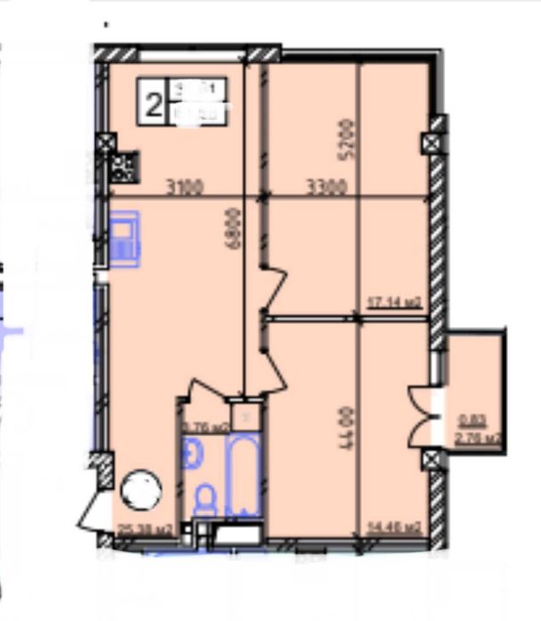 2-комнатная квартира по адресу ул. Гераневая (площадь 62 м²) - Atlanta.ua - фото 20