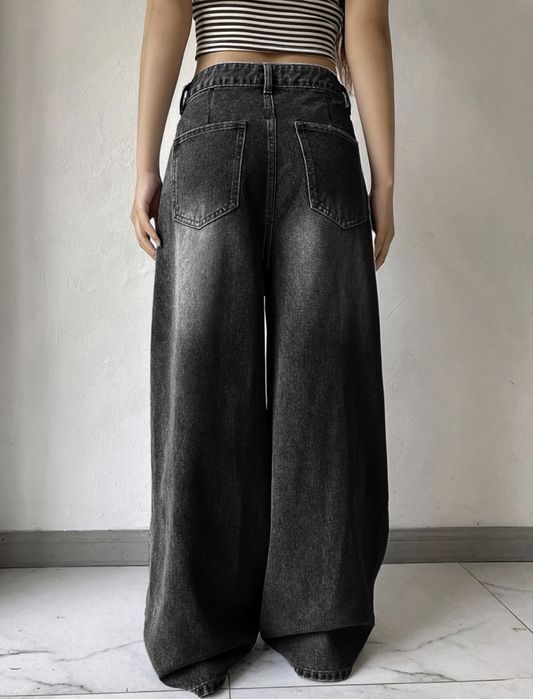 Мега широкі джинси wide leg