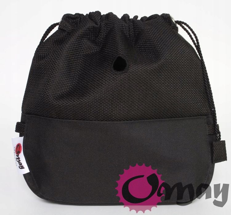 organizer OBAG MOON LIGHT czarny struktura elegancka 2 kieszenie OMAY