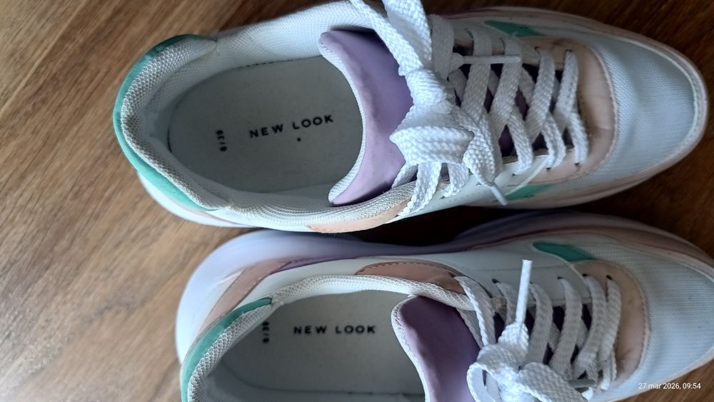 Sneakersy pastelowe sportowe gruba podeszwa śliczne