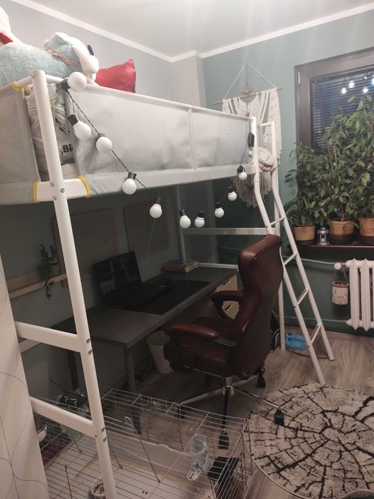 Łóżko piętrowe Ikea białe wygodne