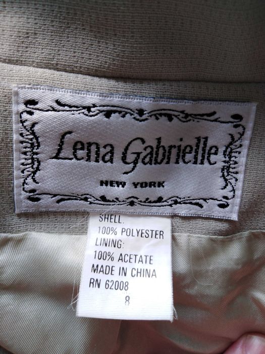 Casaco/Blazer Beje/Creme Lena Gabrielle New York S/8 (Ler Descrição)