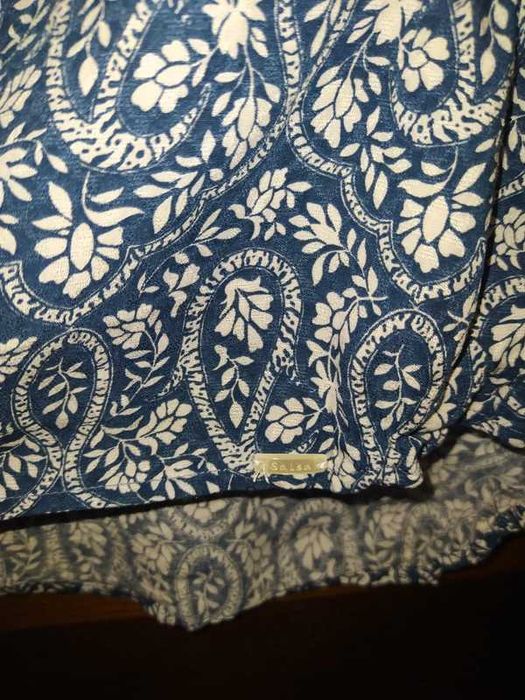 Blusa Azul/Branca Salsa