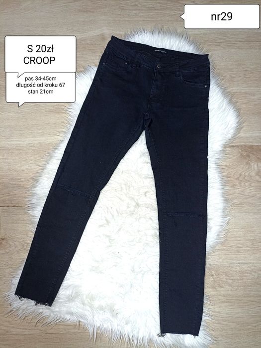 Czarne spodnie CROOP rozmiar S