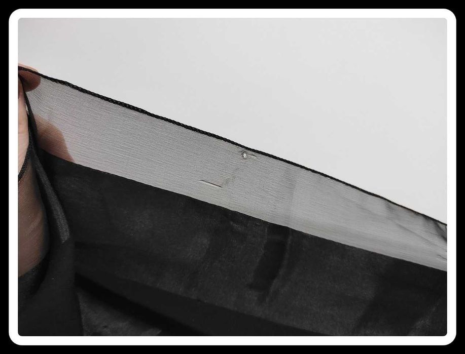 Czarny szal chusta 32 cm x 136 cm w pasy