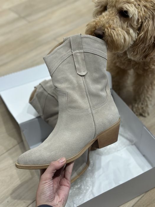 Ковбойки козаки чобітки замш