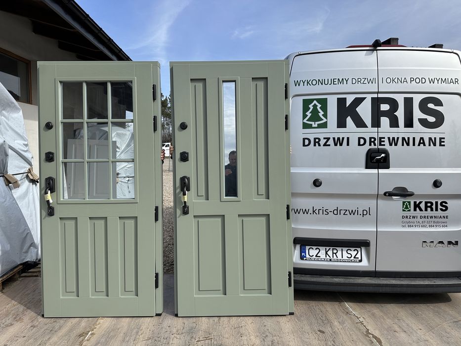 Drzwi zewnętrzne drewniane Montaż Cała POLSKA Czyste powietrze SCHLAGE