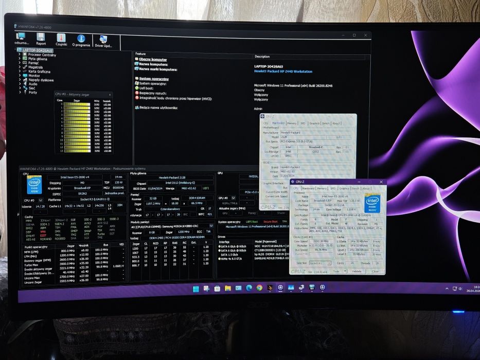 Wydajny Procesor 14 rdzeni LGA2011-3 (HP z440, Lenovo P500, Dell T5810) x99