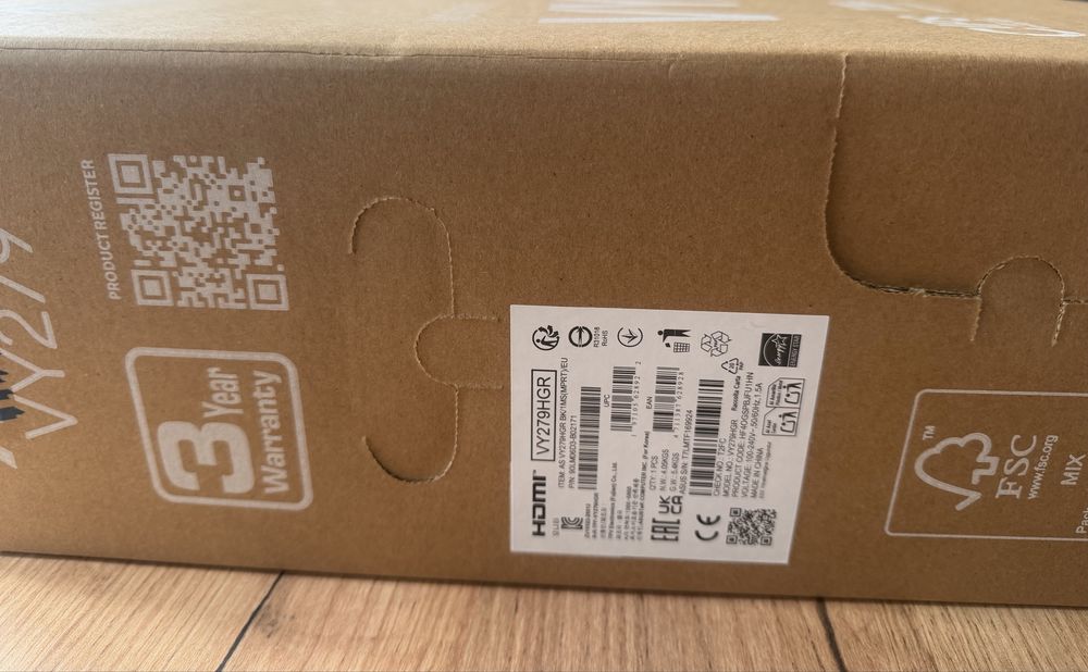 Monitor Gaming Asus VY279HGR 27 Polegadas Full HD Novo e Selado