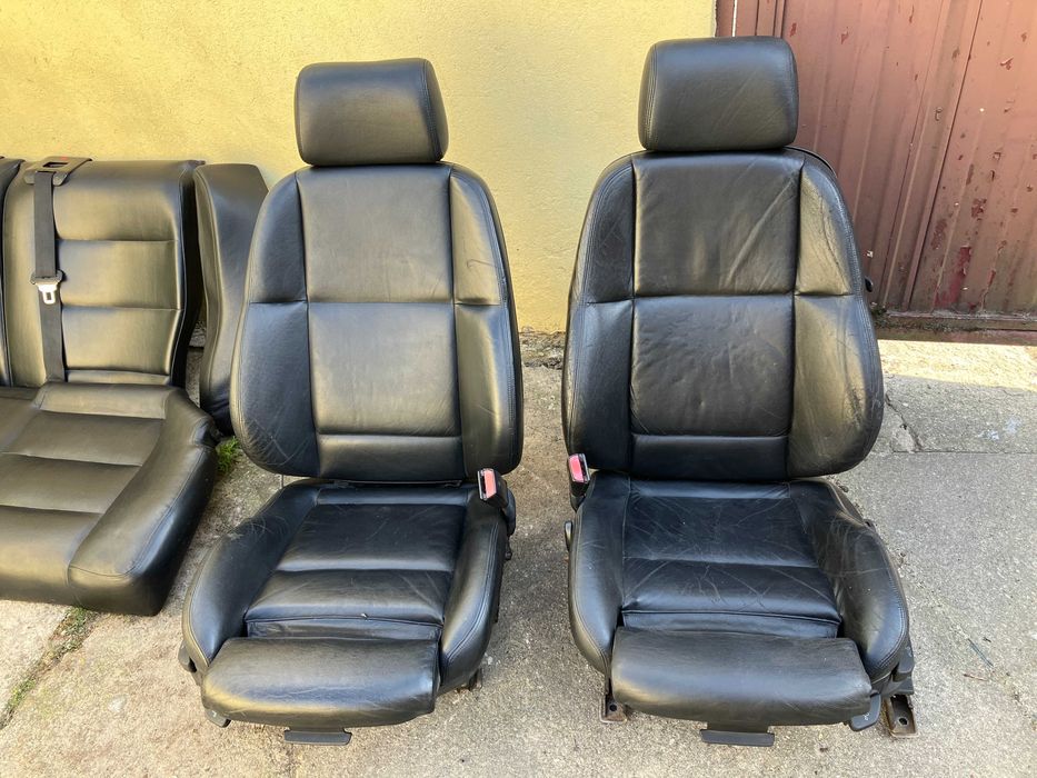 Fotele Grzane Skóra Sportsitze Sporty BMW e36 Coupe + tylna kanapa