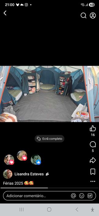 Tenda de 3 quartos