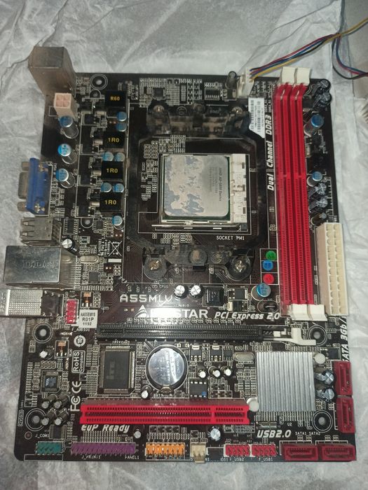 Плата biostar A55MLV сокет FM1 в комплекте Amd a8-3600 Робочая
