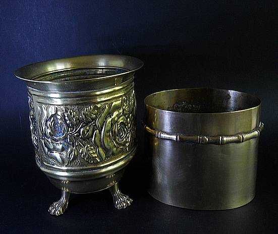 Кашпо для интерьера или растений-латунь, медь