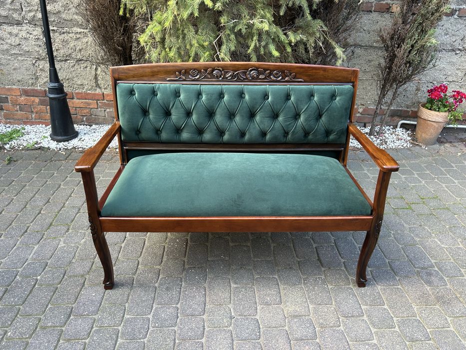 Antyczna Sofa Kanpa Ludwikowska Ludwik Ławka Antyk Po Rebowacji