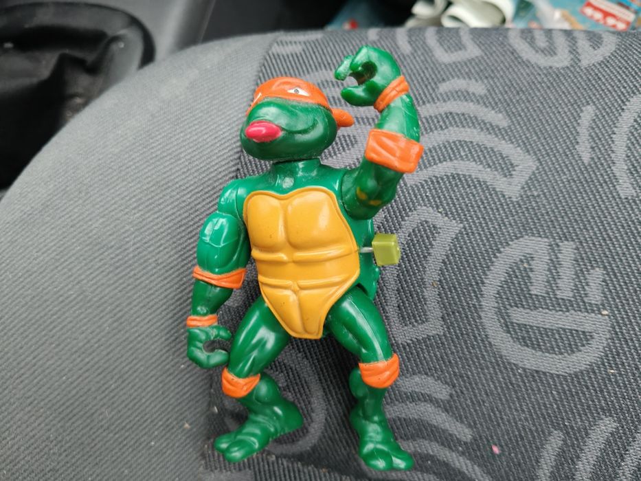 Zabytkowa figurka Żółwie Ninja Leonardo z 1989 r.figurka nakręcana