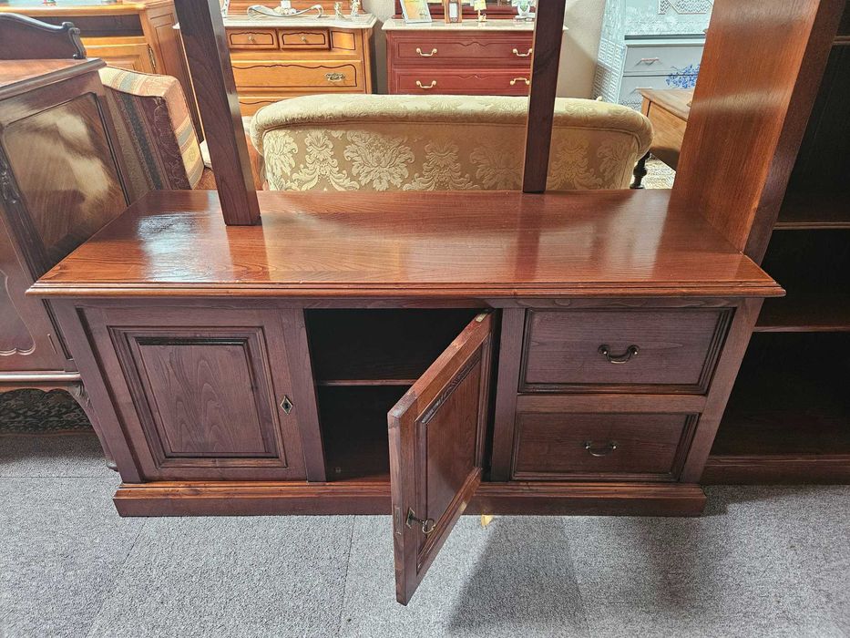 Móvel / Estante de sala ou escritório em madeira maciça - óptimo