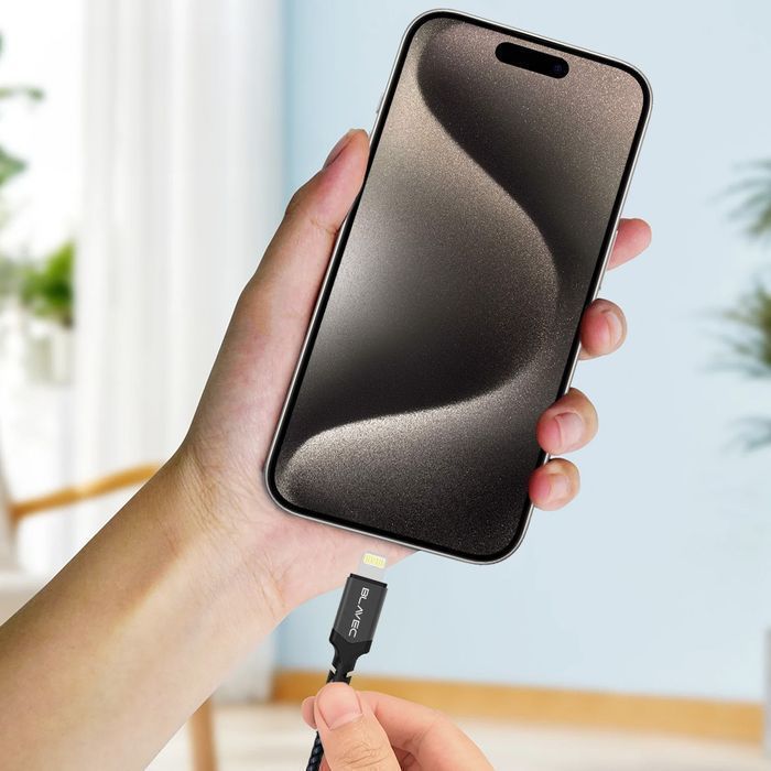 Kabel Typ C na Lightning 2m Apple CarPlay czarno-szary