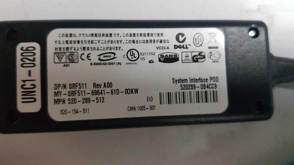 Cabo Dell KVM PS2 VGA Ethernet Interface Pod