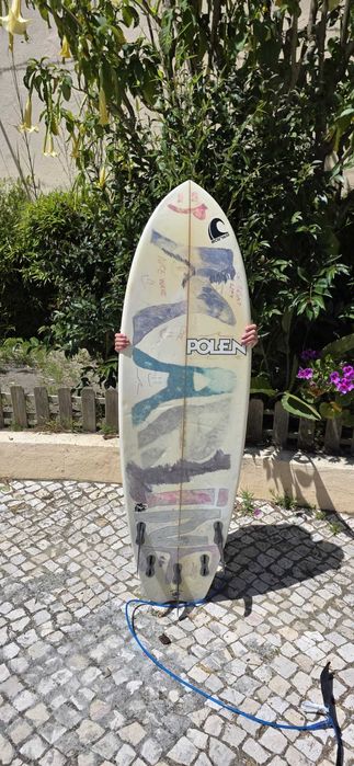 Prancha de Surf Polen + Quilhas Novas + Leash Novo + Capa/Sock