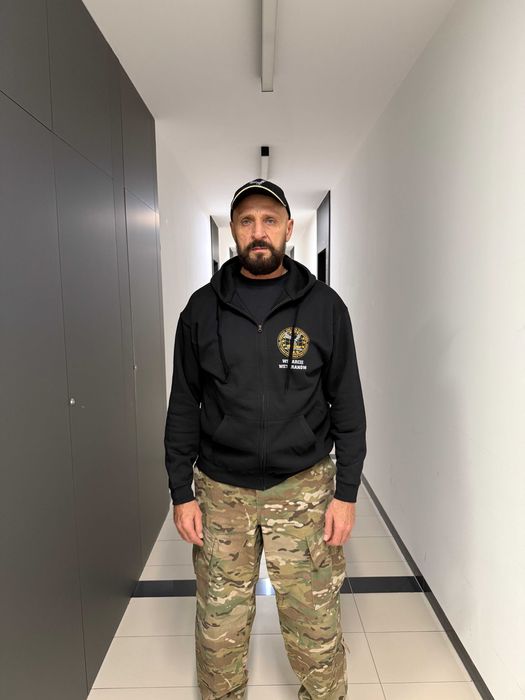 Wojskowa bluza rozpinana, czarna,Wsparcie Weteranów,Fundacja Airo Grom