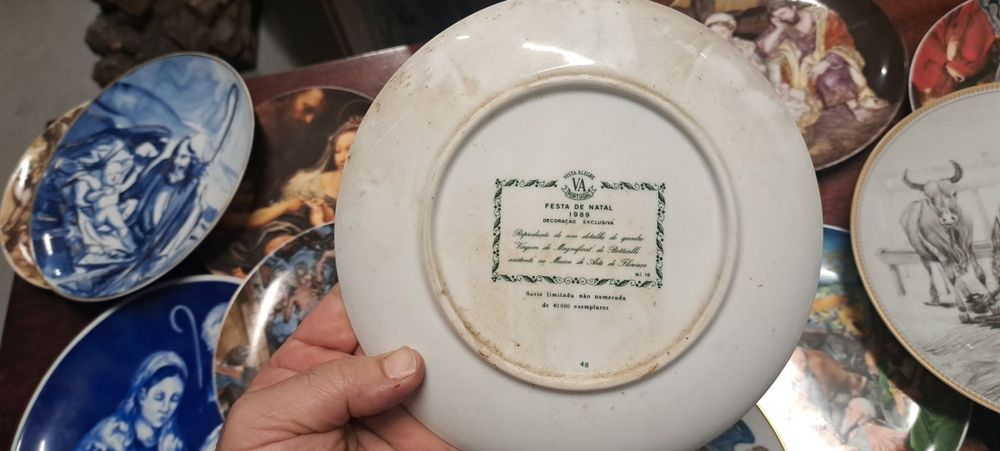 Pratos de Natal Vista Alegre, vários anos vários preços