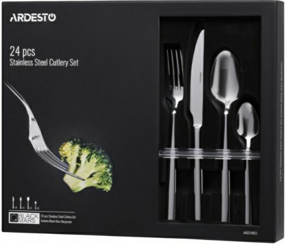 Столові прибори / Столові прибори Ardesto/ Столові прибори з 24 предметів.