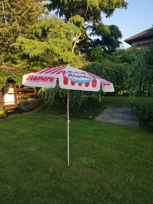 Parasol Ogrodowy , parasol plażowy - retro ALGIDA Romero Cornetto 180 cm – Sprawny!