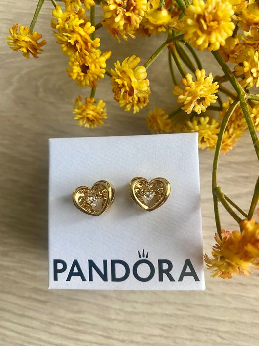 Charms Pandora srebro pozłacane 2 sztuki