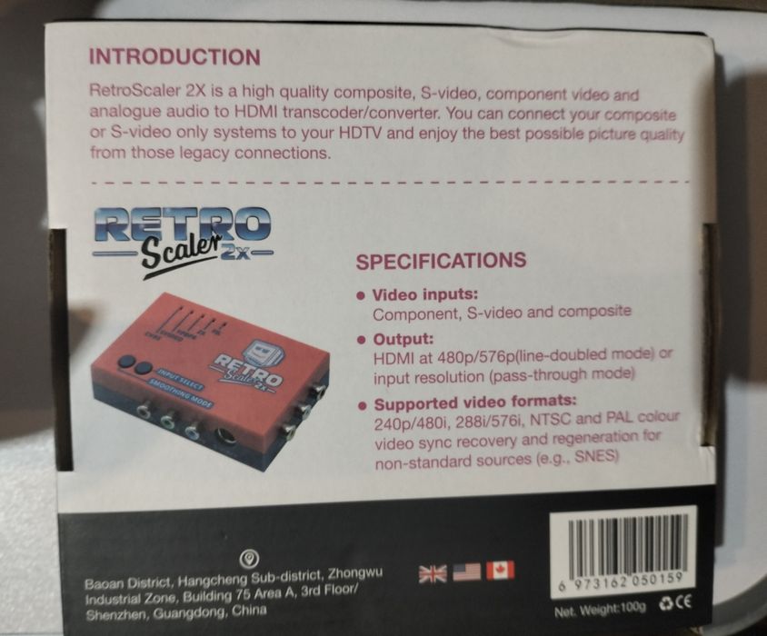 Retroscaler2X Conversor Jogos AV para HDMI