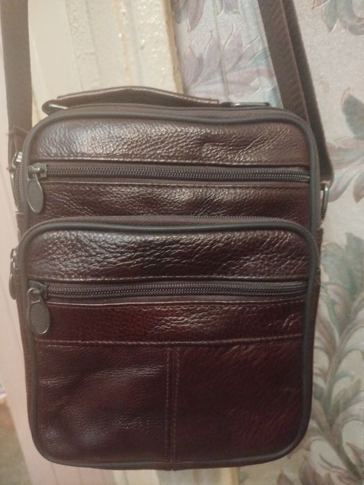 Мужская сумка кожаная на плечо, барсетка