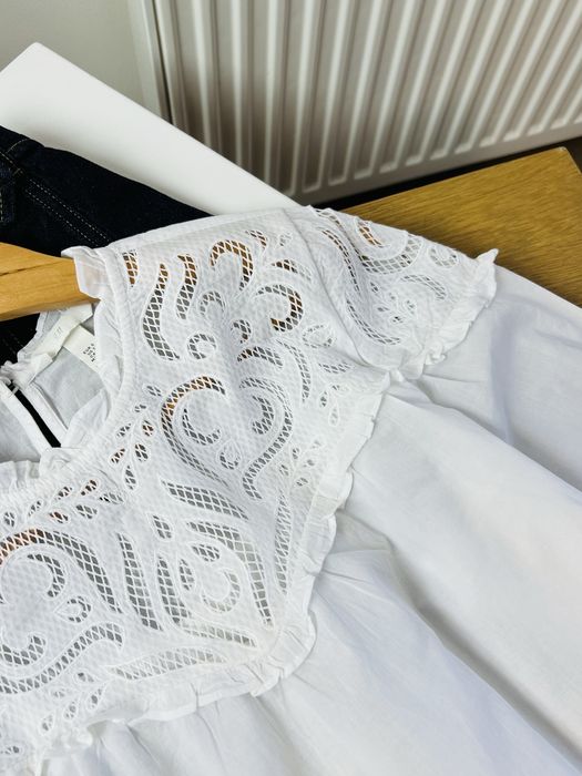 Блуза H&M з мереживом,вишита