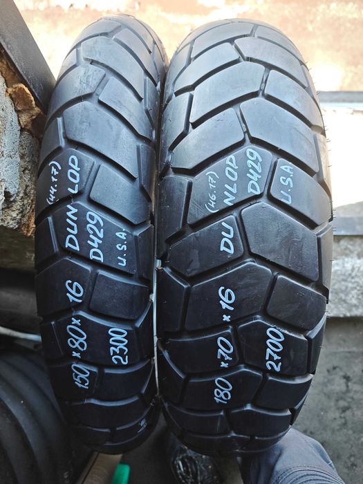 Мото шини резина комплект DUNLOP 130/60 70 R18 19 + 180/55 65 R16 18