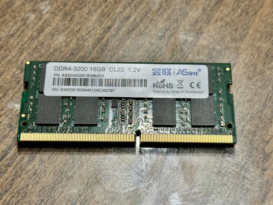 Pamięć RAM DDR4 3200MHz 1x 16GB CL22 1.2V SODIMM