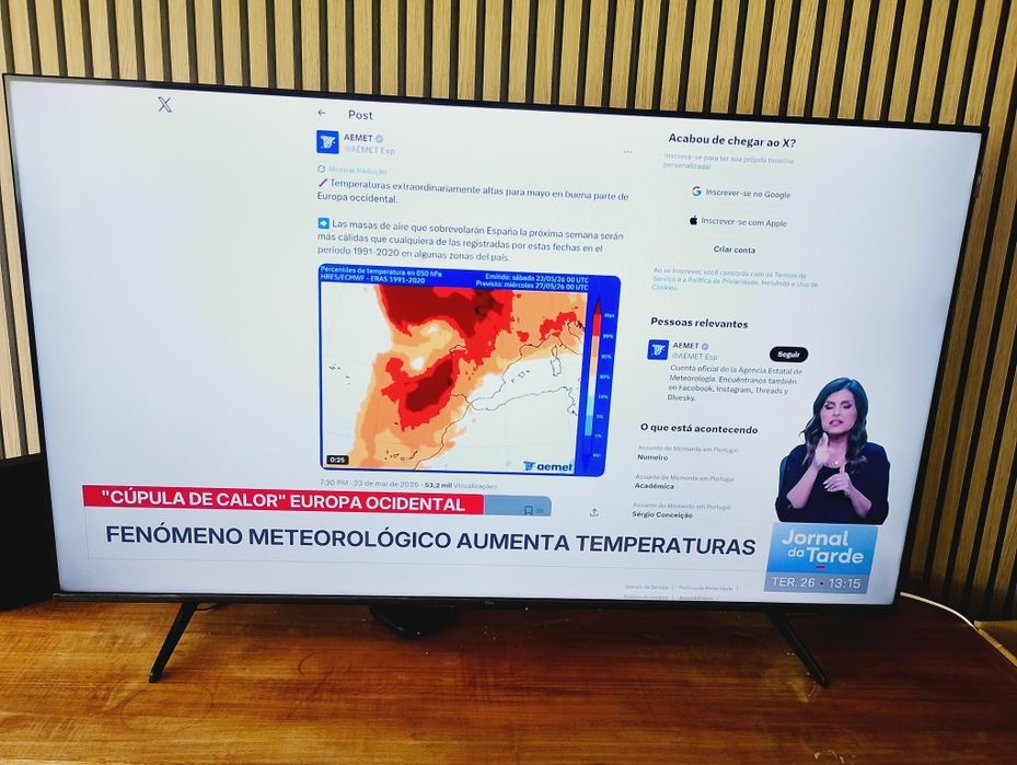 Smart TV TCL QLED 55” P7K  4K — Como Nova