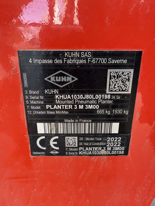 Kuhn Planter 3m