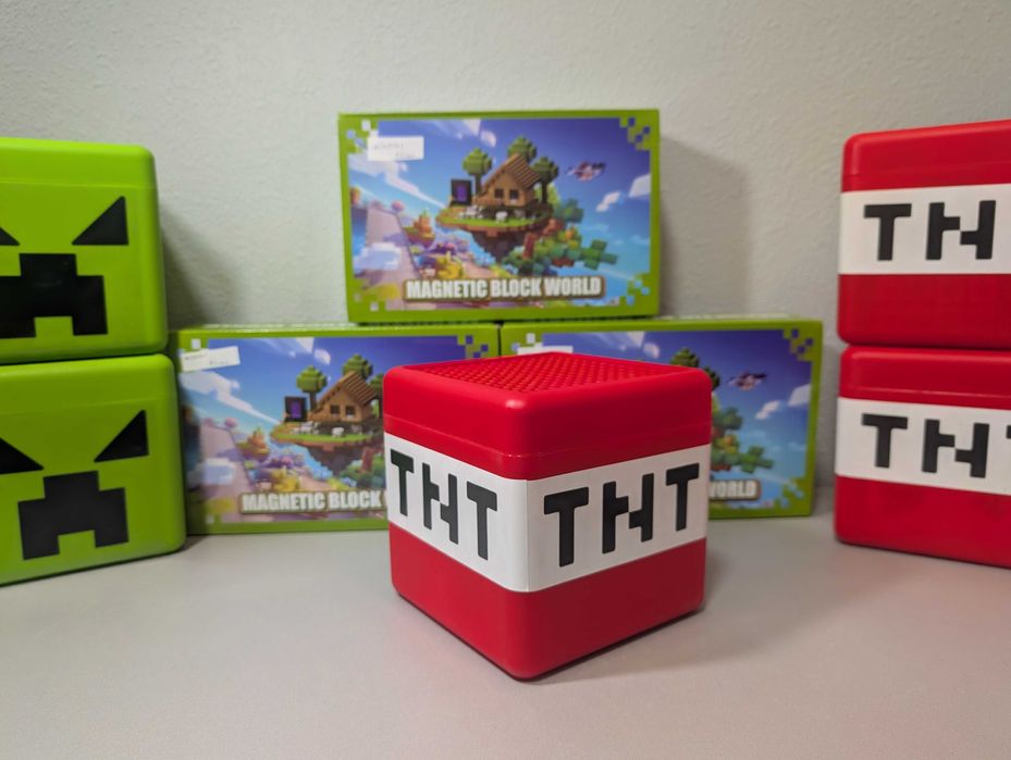 200ШТ+8 Конструктор магнітний подарунковий бокс майнкрафт тнт TNT блок