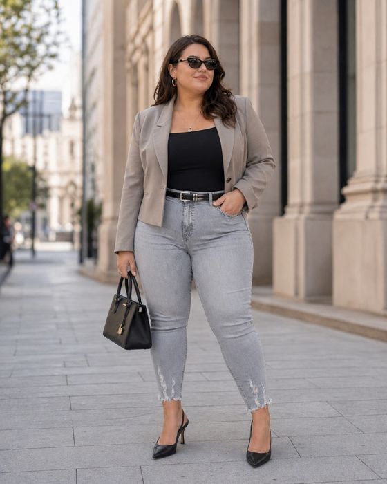 Szare jeansy B. S Jeans  w rozmiarze 46 super .iekkie elastyczne i wygodne