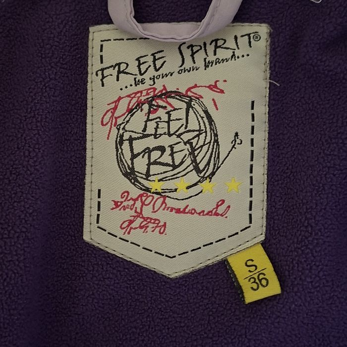 Free spirit fioletowy softshell kurtka S M 36 38 bergans didriksons reima polarn o pyret