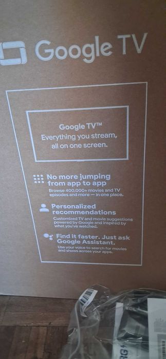 TLC GOOGLE tv 55' na caixa nova